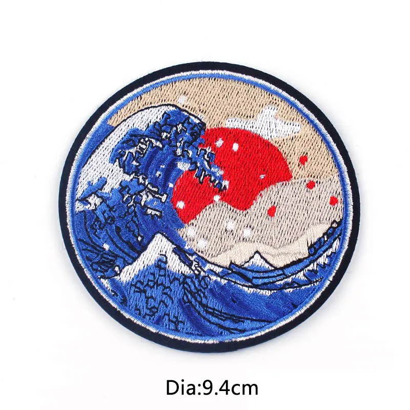 Нашивки для одежды пейзаж полоса аппликация Tshrit Art горный DIY аксессуары нашивки на одежду наклейки железные на нашивки