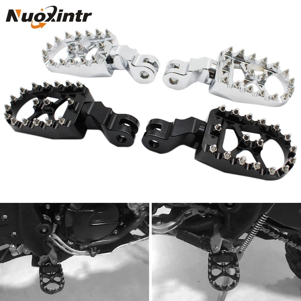 

Nuoxintr Motorcycle Highway Wide Foot Pegs MX Roating Footrest Clamp For Triumph 01-15 Bonneville T100 T900 04-15 Trunxon 1200