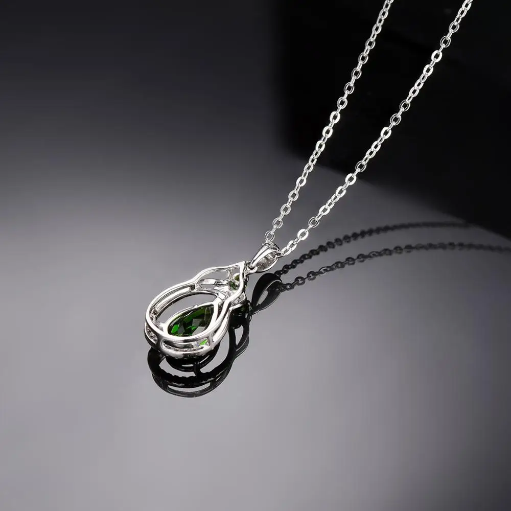 LP алмазный кулон 1.36ct натуральный драгоценный камень хром Твердый 18K 750 Белое
