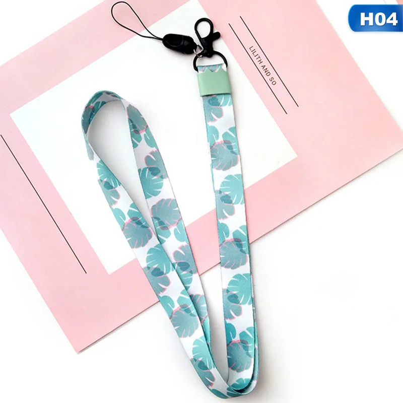 Ремешок для мобильного телефона мультяшный милый кот бамбуковый шнурок шейный