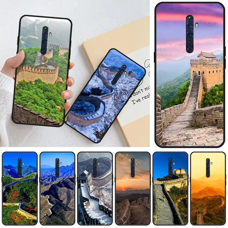 Чехол для телефона great wall of china черный мягкий чехол OPPO R9 R9S 9S PLUS 11 plus 11S 15 Normal 17