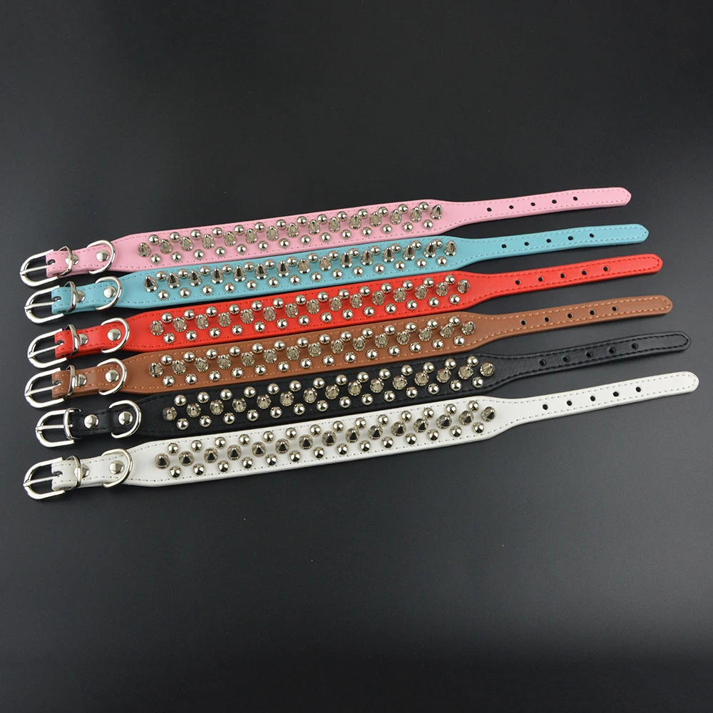 Самые цветные маленькие ошейник для собаки среднего размера круглые шипы