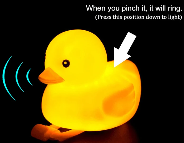 Little yellow duck Велосипедный светильник, передний хвост, велосипедный звонок, рожок, вспышка, велосипедный руль, утиная голова, сигнальная лампа, велосипедный резиновый предупреждающий светильник, звуковой сигнал, безопасность - Цвет: Little yellow duck