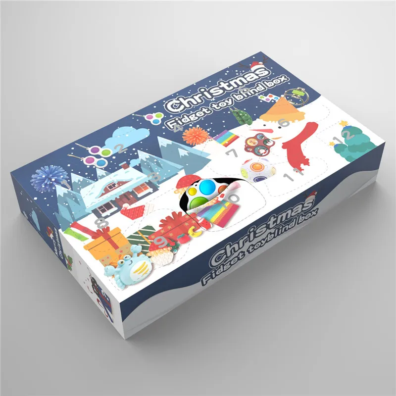 Fidget Juguetes | Juguetes Fidget | Fidget juguetes de Navidad Calendario de Adviento con 24 juguetes Anti estr&eacute;s paquete ciego caja Anti estr&eacute;s juguete de regalo de Navidad-5