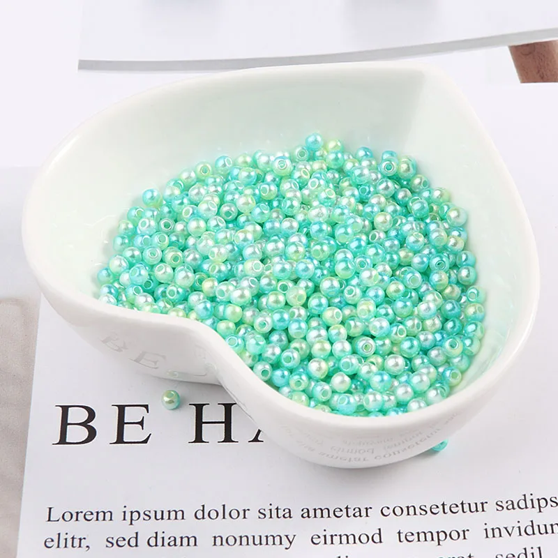 500Pcs 3mm Round Imitation Garment Pearl With holes For DIY Nail Art Necklace Fashion Jewelry Making Accessories | Дом и сад