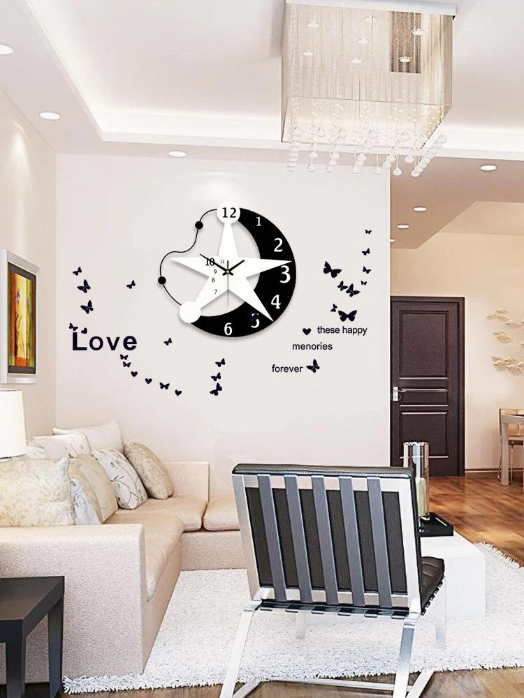 GH Wall Clock Living Room Creative Modern Design Minimalist Nordic Quartz Mute Personality Home Fashion Decor | Дом и сад