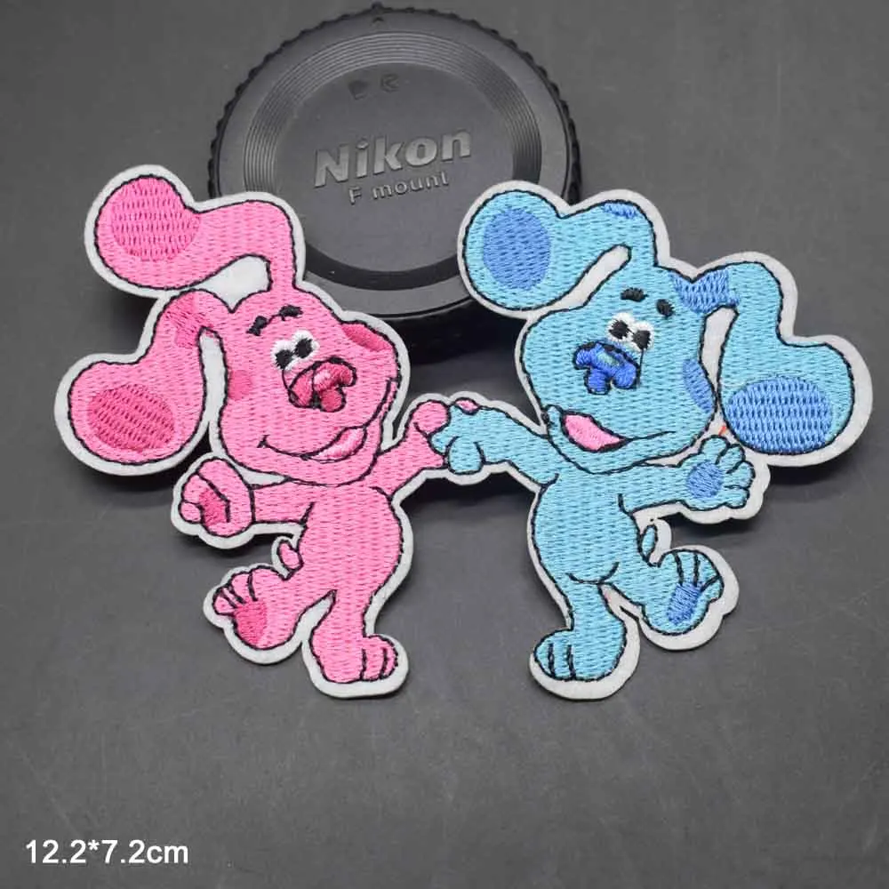 Дешевая вышитая одежда с вышивкой Husky Dog Iron on наклейки на одежду для девочек и