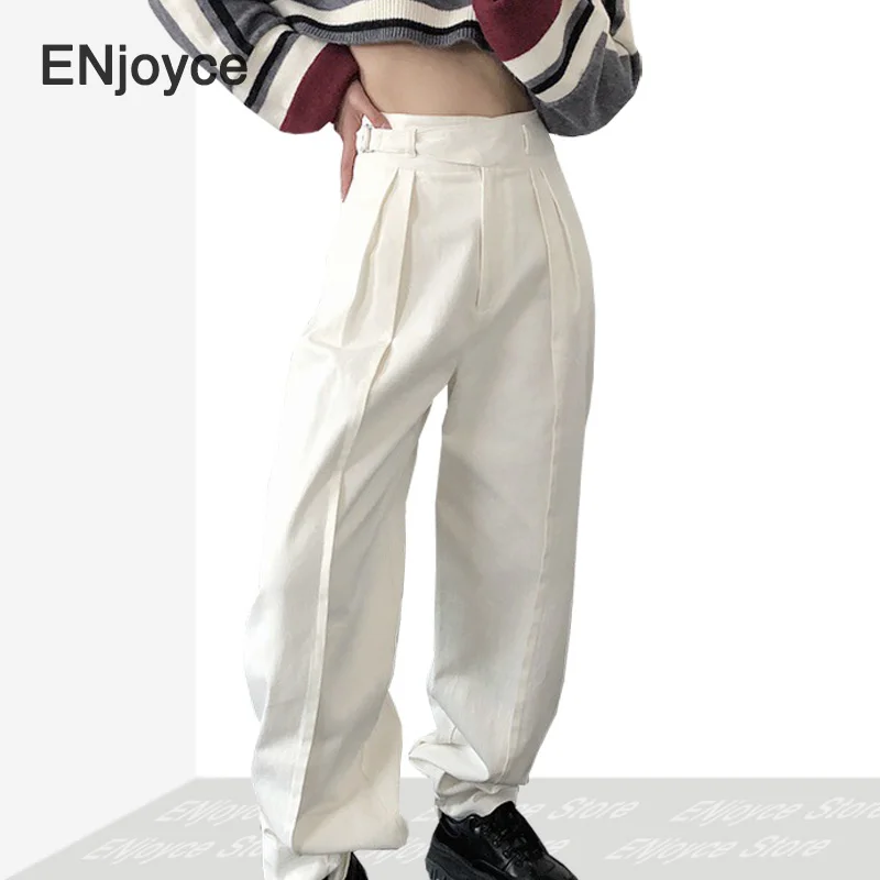 В винтажном стиле белая с высокой талией джинсы для женщин уличная одежда