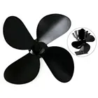 Циркулирующий вентилятор, черно-белые лезвия из алюминиевого сплава для плиты, вентилятор, сжигание бревен, аксессуары для камина