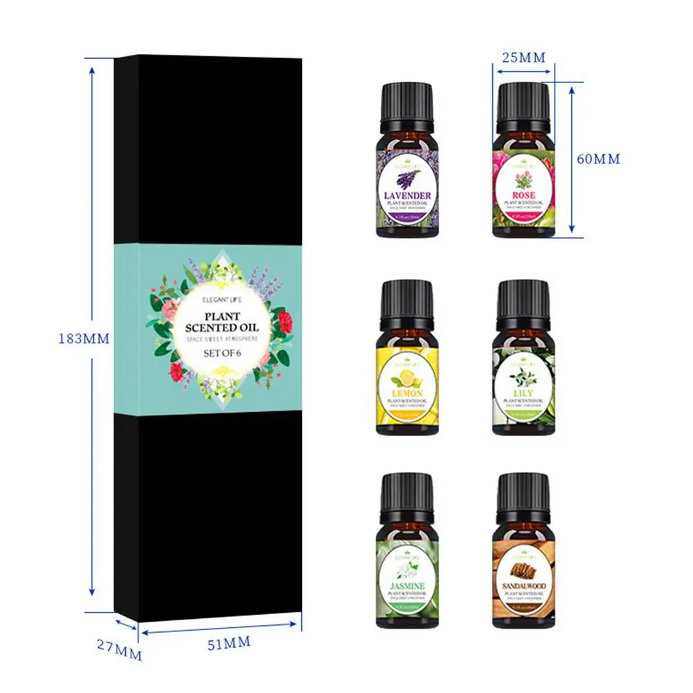 Распылитель эфирных масел 6 шт. чистые эфирные масла розовый эвкалипт жасмин