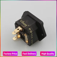 fi 03g 24k gold plated iec ac inlet iec input socket with solder hifi socket with fuse iec socketconnector power socket