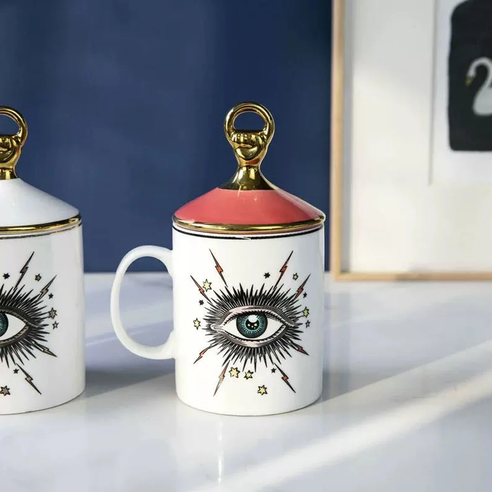 Креативная Милая кофейная чашка с большими глазами в европейском стиле для