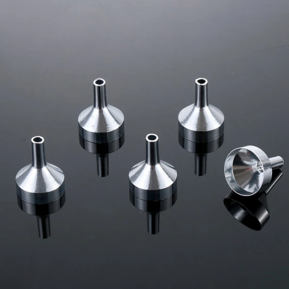 5 Pieces Mini Metal Funnels For Filling Small Bottles Transferring Liquid Refill Perfume Essential Oil Dispensing Tool