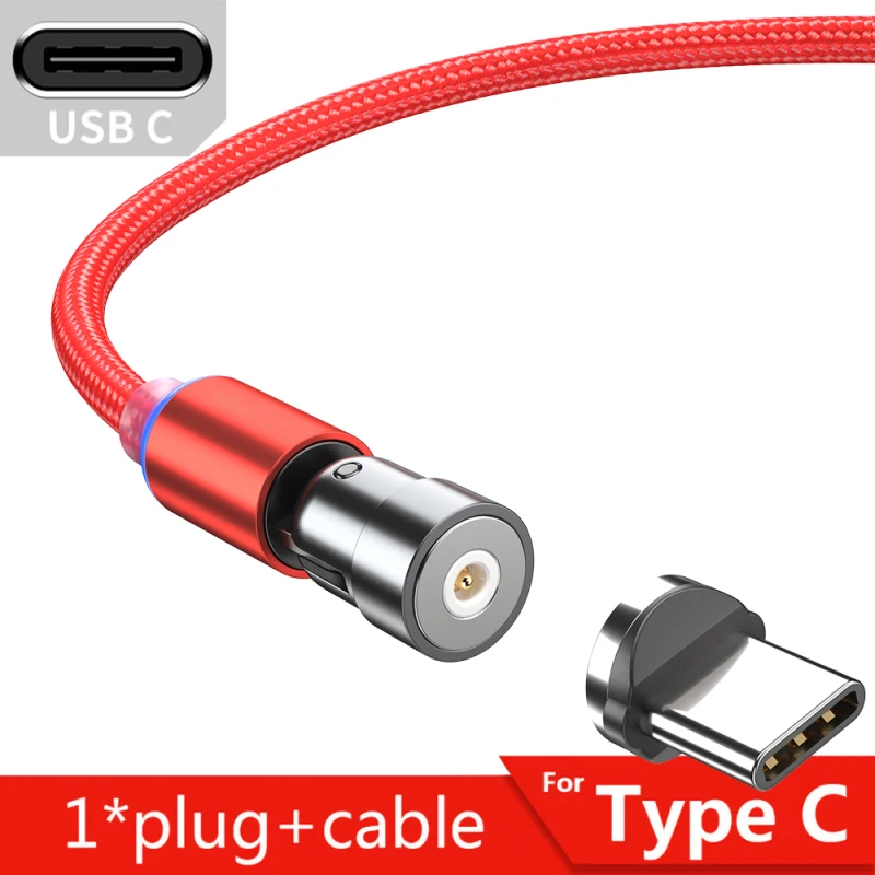 Магнитный кабель 3A Micro USB Type C зарядный для Samsung iPhone 7 6 зарядное устройство быстрый
