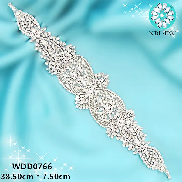 (1PC) Rhineston Bridal belt gold diamante with crystals wedding dress accessories sash for WDD0766 | Свадьбы и торжества