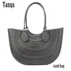 Tanqu Новый Obag песочный мешок с круглым ремнем D пряжка ручки Мягкая водонепроницаемая резиновая силиконовая сумка O песок O Bag женская сумочка