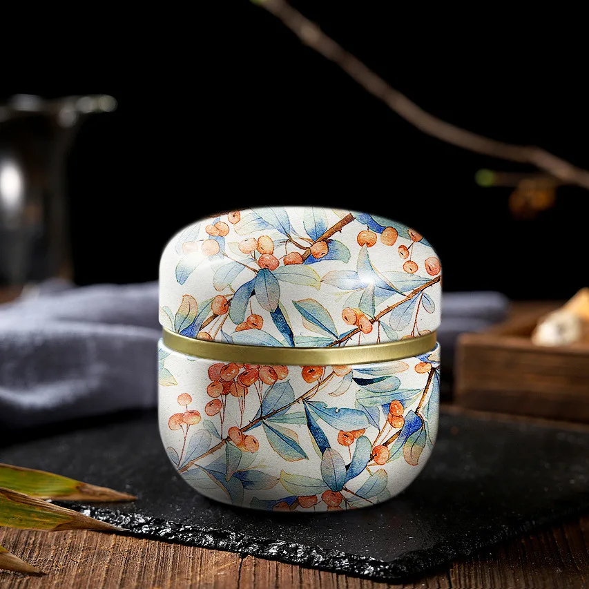 Круглые жестяные банки для чая