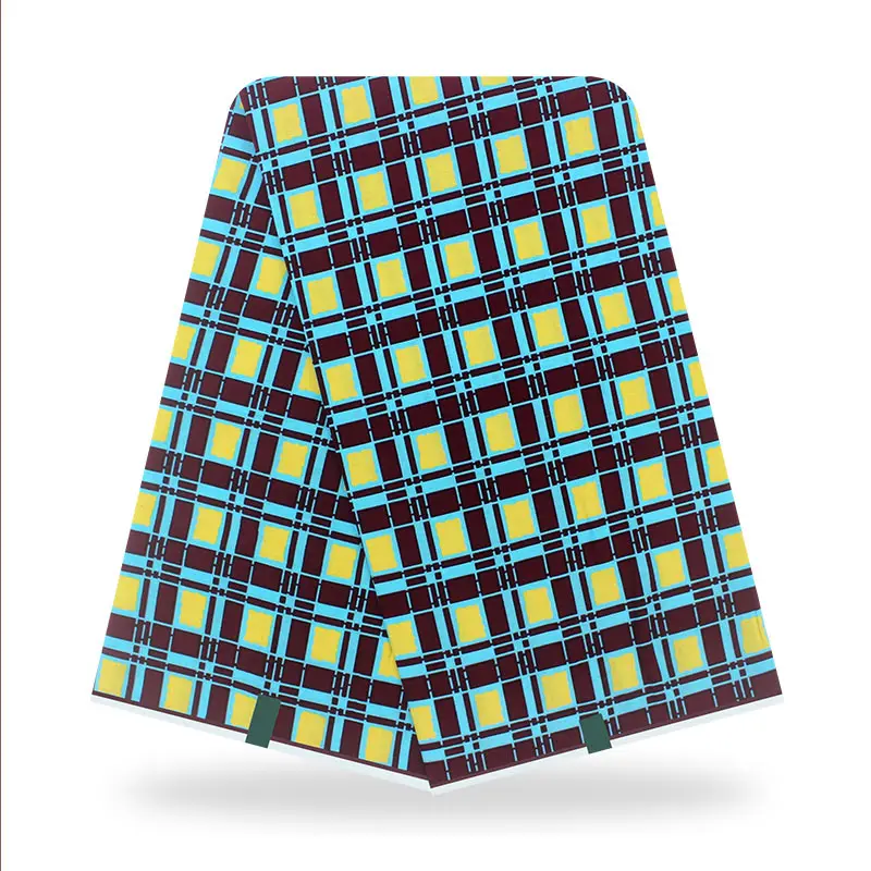 

Guarunteed Green100% Cotton Original Real African Ankara Wax Print Fabric 2021 African Print Fabric Tissue Fabric 6yards Y310-35