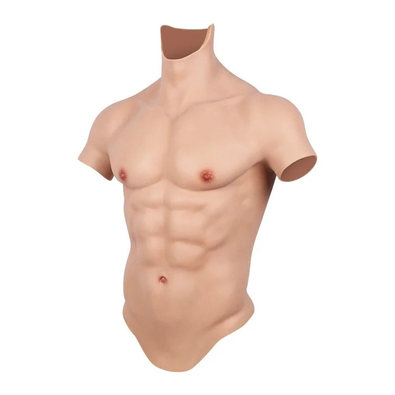 Realistic Fake Belly Muscle Men's Role-playing Costume Male Chest Crossdresser Silicone Oil-free Muscle Simulation