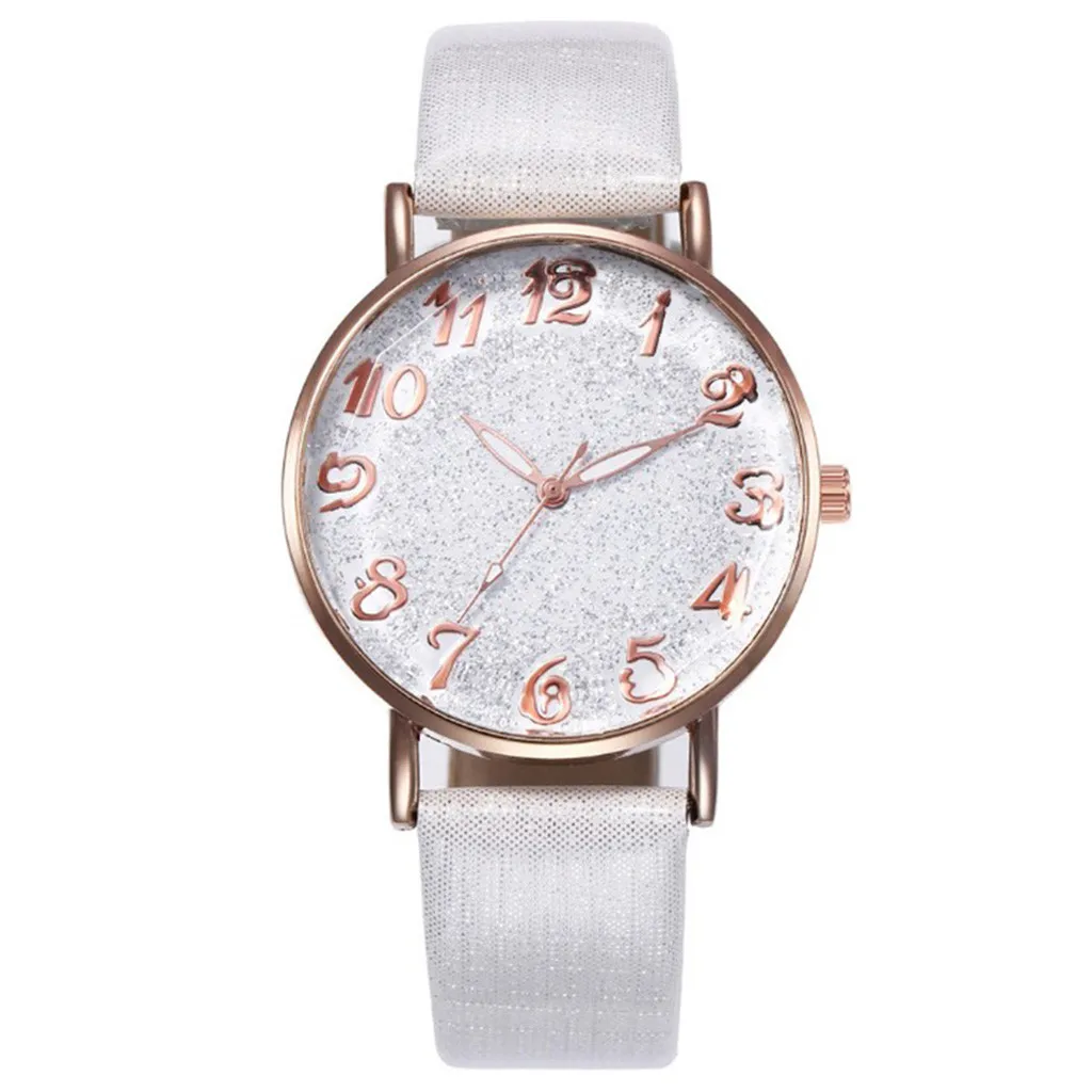 Женские модные наручные часы простые кварцевые с кожаным ремешком женские