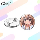 CHSXY TIGERDRAGON! Брошь Toradora Aisaka, Taiga, искусственное аниме-фигурки, фото, стекло, кабошон, булавка, японское аниме ювелирное изделие
