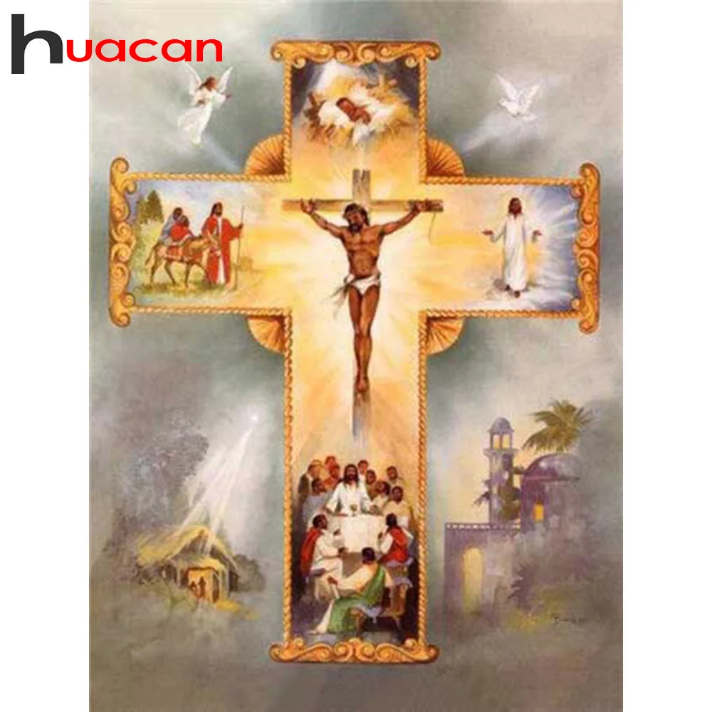 Huacan алмазная вышивка крестиком религия картина из страз мозаика распродажа