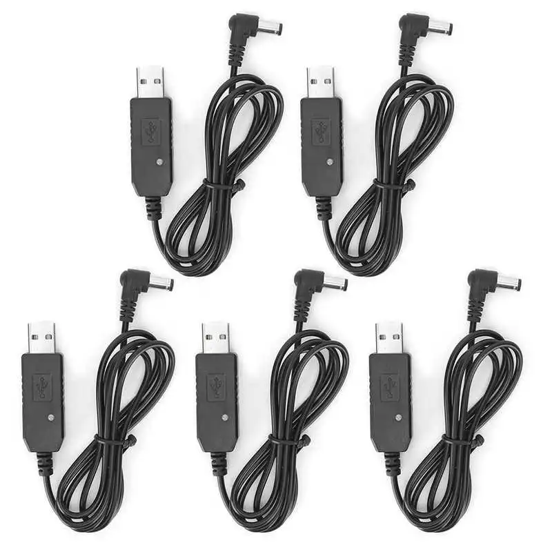 5PCS Portable USB Charging Cable UV9R PLUS Radio Battery Walkie Talkie Two-Way Radio