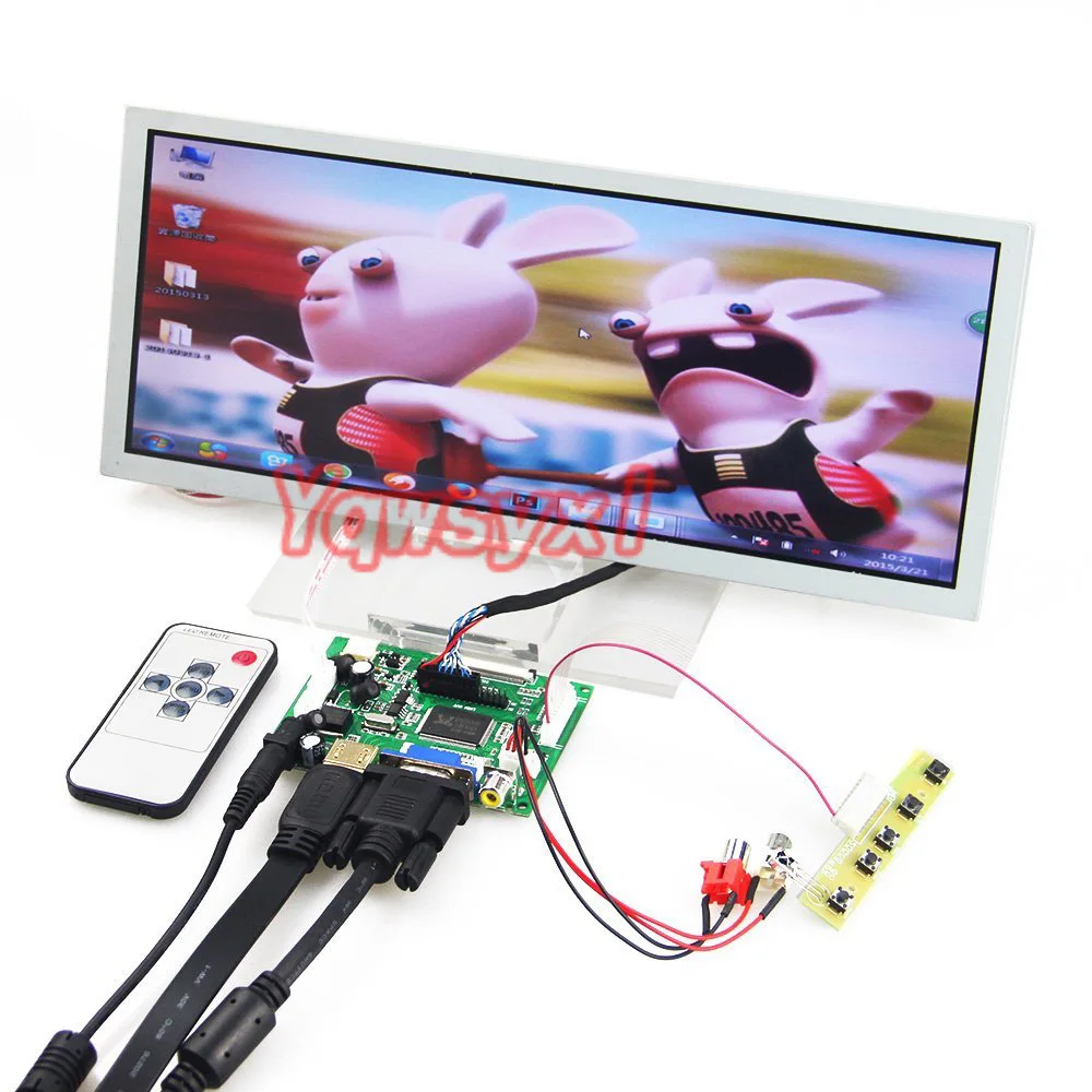 Hdmi + Vga Placa de Motorista de Tela Kit de Placa de Controle para 12.3 Polegadas Led Lq123k1lg03 1280×480 2av Lcd