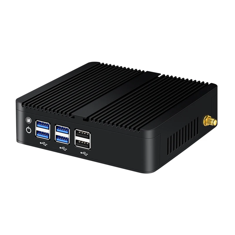 XCY Fanless Mini Pc Intel Core i7 Computer Core i7 4500U 8USB Gigabit Ethernet Win 10 Linux Thin Client Desktop Minipc Micro Nuc