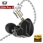 Проводные наушники KZ ZSN Pro X с гибридной технологией, металлические наушники с басами, Hi-Fi гарнитура с шумоподавлением, наушники-вкладыши для музыкального монитора