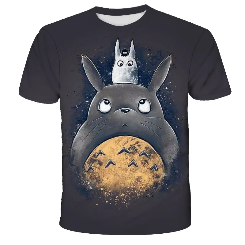 

2021 New Totoro 3D Printed T-shirt Men Casual O-Neck Short Sleeve Streetwear Tshirt Fashion Harajuku Hip Hop Oversize Top