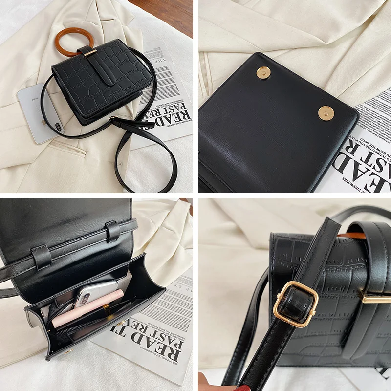 

Casual Crocodile Women's Shoulder Bag Luxury Leather Messenger Bags Portable Flip Satchels Bag Daily Ladies Handbags Sacs Cabas