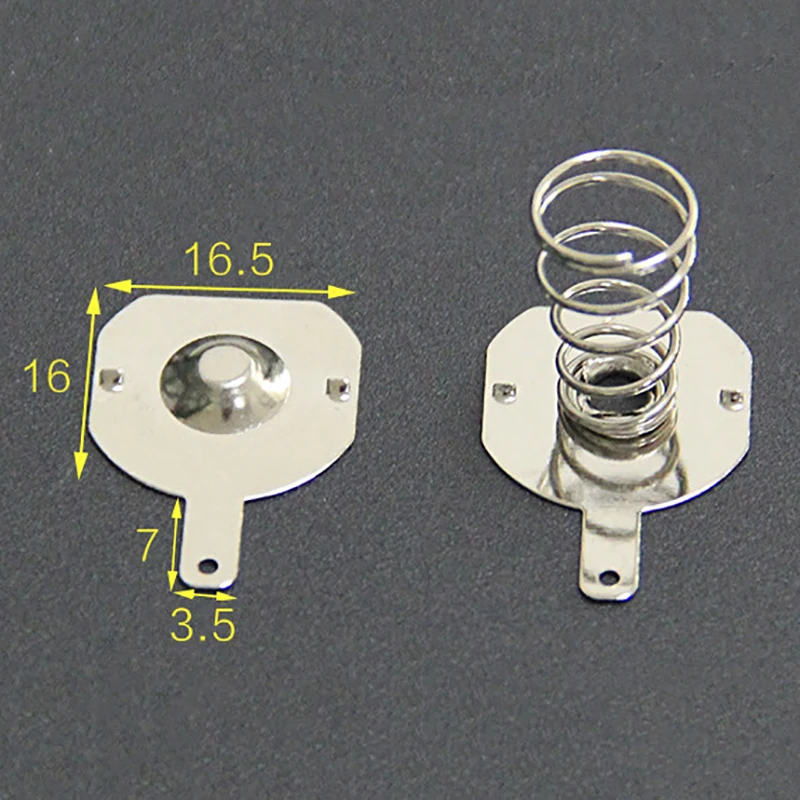 

50PCS 18650 Positive And Negative Single Battery Contact Spring Nickle Plated,16*16.5MM