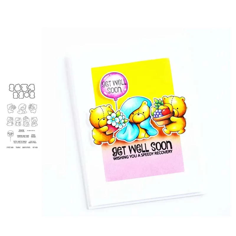 

Reunion Bear balloon 2020 Metal Cutting Dies and Stamps Stencil for DIY Scrapbooking Photo Album Embossing Decorative Paper Card