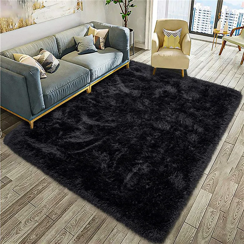 

Super Soft Fluffy Area Rug Modern Shaggy Plush Carpet Living Room Carpet Home Decor Rug Bedroom Silky Smooth Rug Nursery Rugs