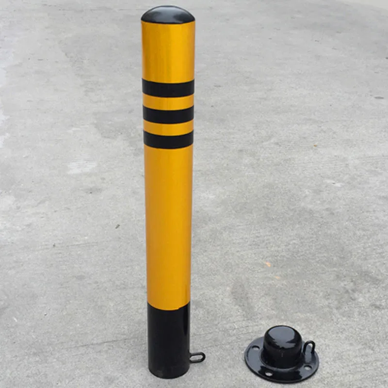 

Warning Column Road Pile with Lock Car Parking Barrier Block Bollard Post Anti-Collision Columns Roadblock Anti Parking Blocker