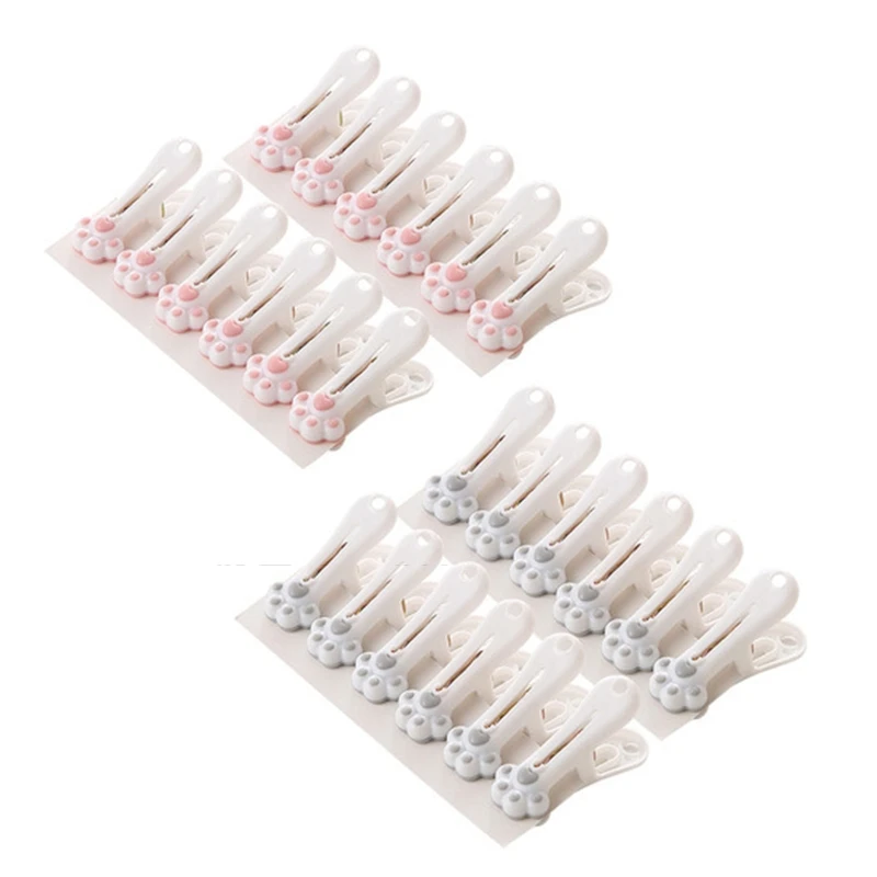 

94PF Mini Clothes Pins Pack of 12 Cute Cat Claw Clothespins Winproof Fix Clips