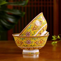 4 56 inch soup rice bowl jingdezhen ceramic bone china tableware ramen mixing bowls noodles holder chinese tradition dinnerware