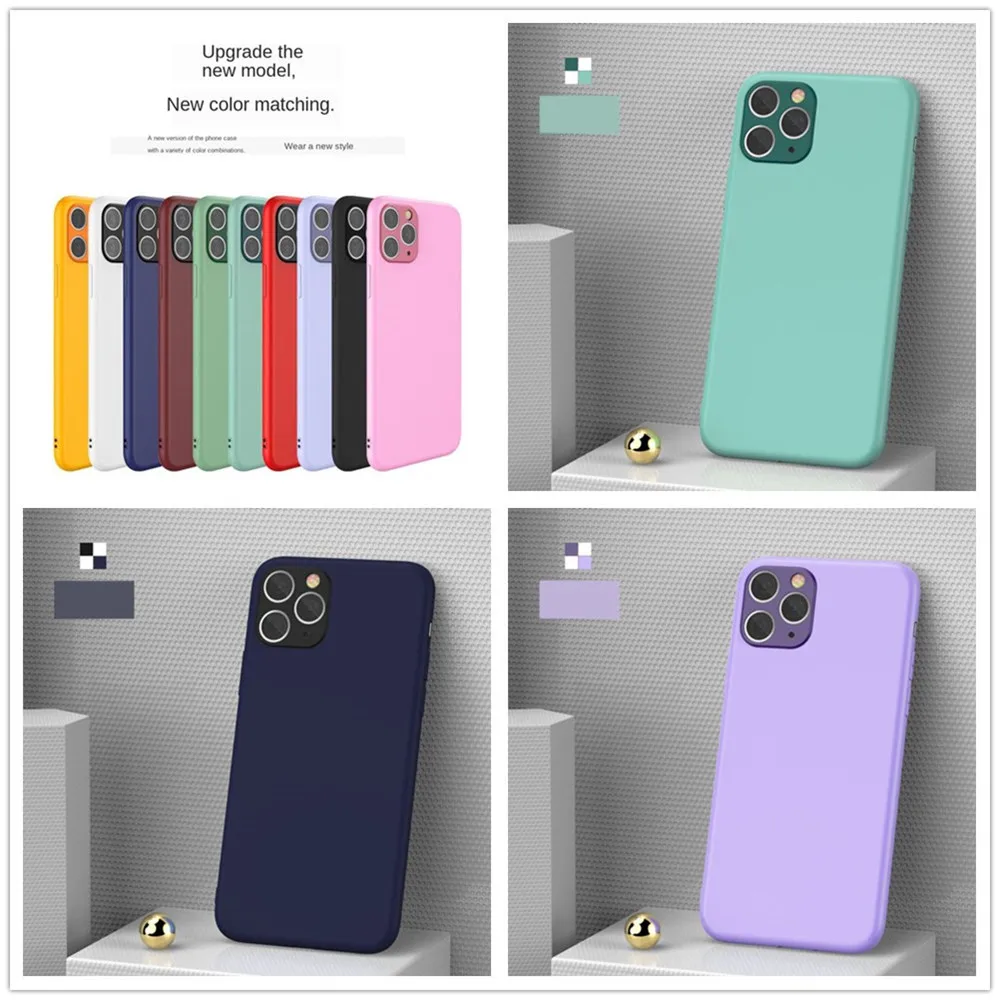 Мягкий силиконовый матовый чехол из ТПУ для Apple iphone 7 8 6 6s plus X XS XR 11 pro Max задняя