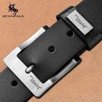 jifanpa cow genuine leather luxury strap male belts for new fashion classice vintage pin buckle men belt high quality large size