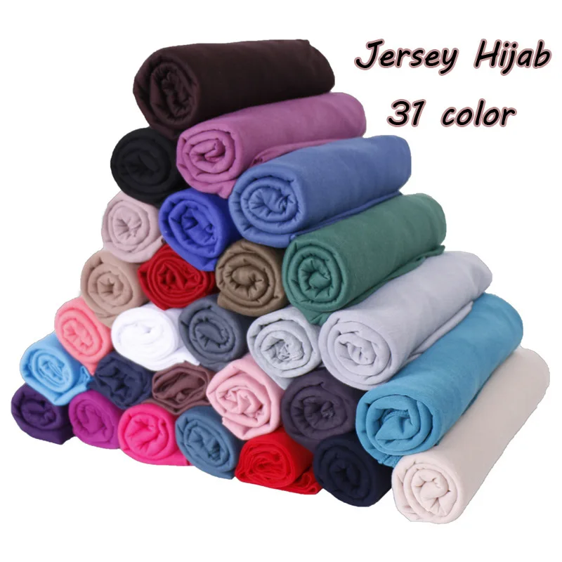 

Fashion Headband Scarfs For Ladies Women Cotton Hijab Scarf Shawls And Wraps Solid Woman Head Scarves Neck Bandana 180*85cm