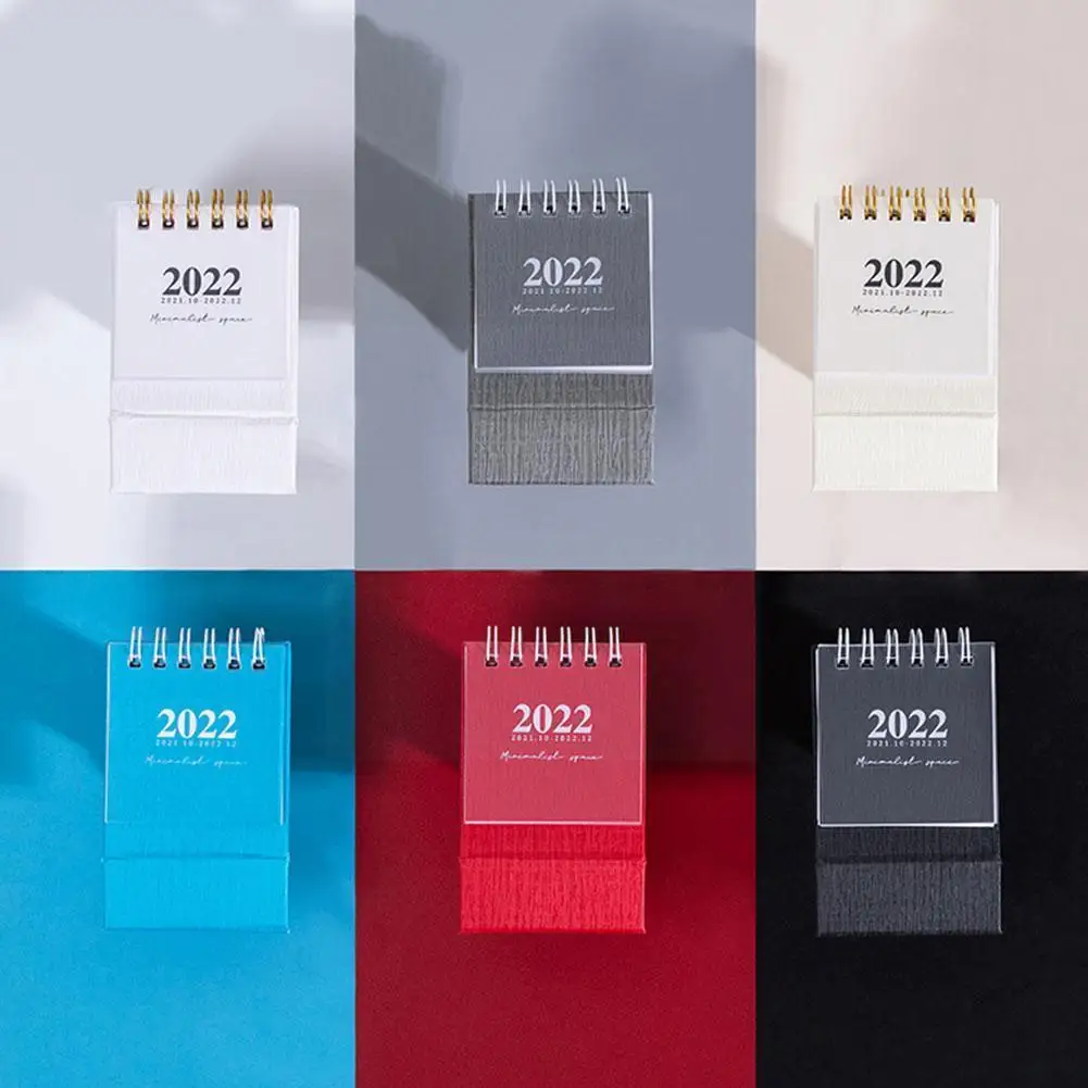 

2022 простой черный и белый настольный календарь, органайзер-планировщик на календарь, Настольный ежедневник на два года, офисный график на к...