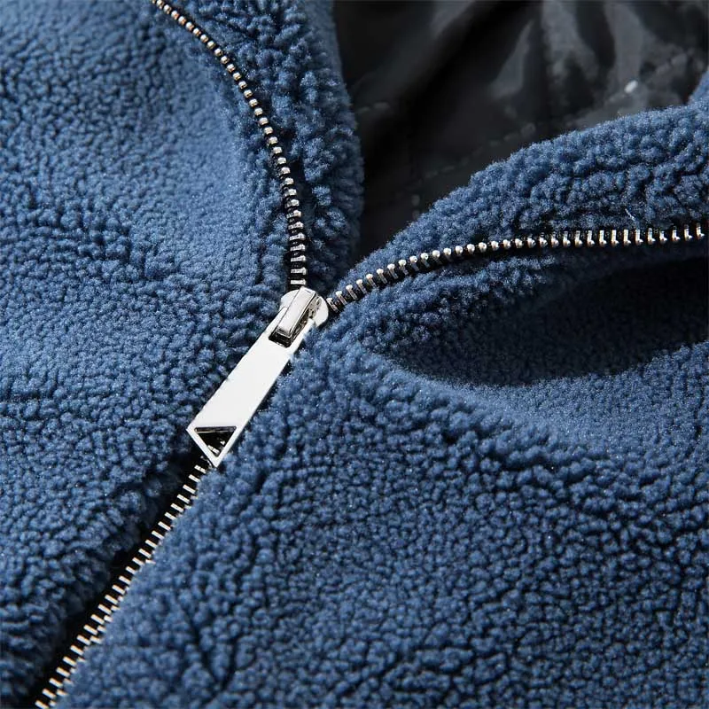 Зимняя теплая толстая шерсть ягненка повседневная куртка мужская плюшевая