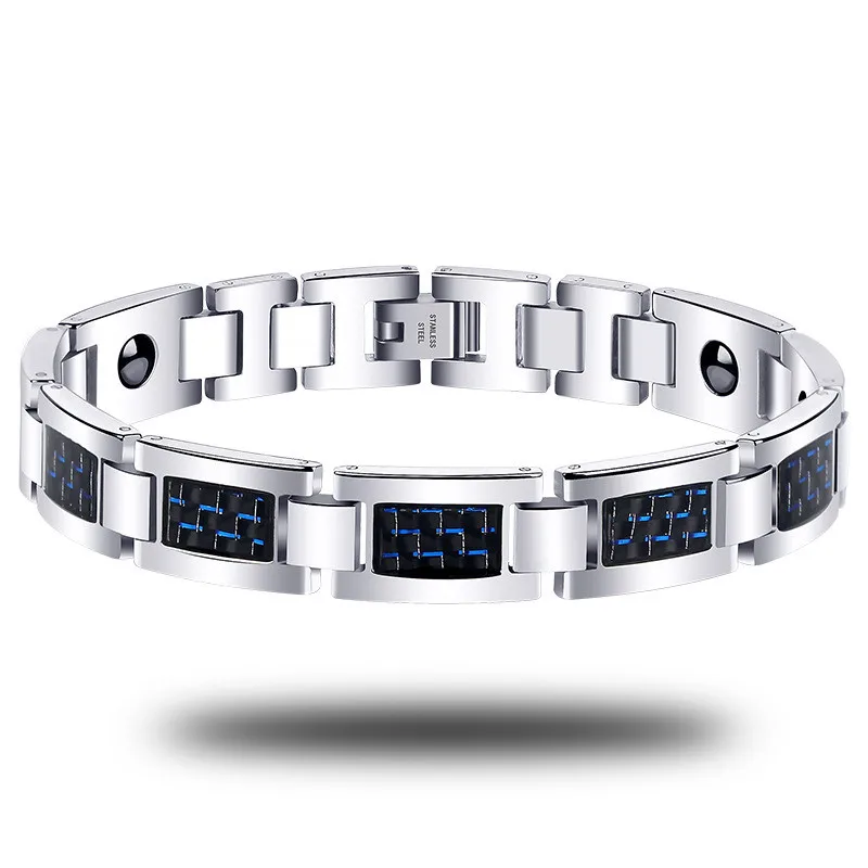 Титановый браслет для здоровья с биоэнергией красным покрытием магнитный