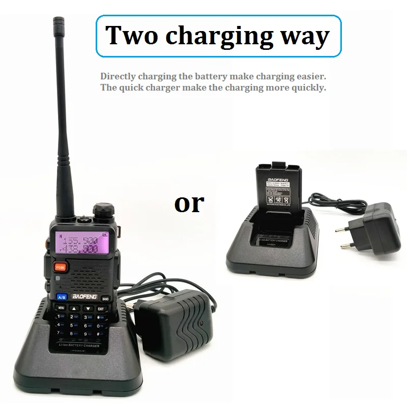 Baofeng UV 5R иди и болтай Walkie Talkie 8 Вт УКВ портативной рации двухстороннее радио CB