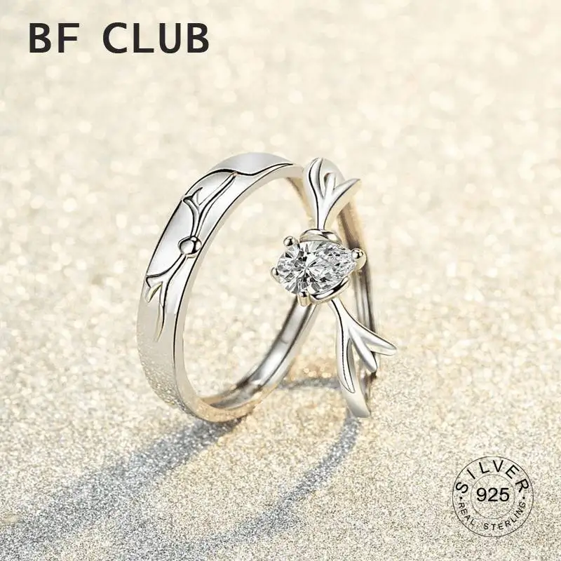 

Новинка, модное женское ювелирное изделие JMYUMI из стерлингового серебра 925 пробы, высококачественное простое регулируемое парное кольцо с о...