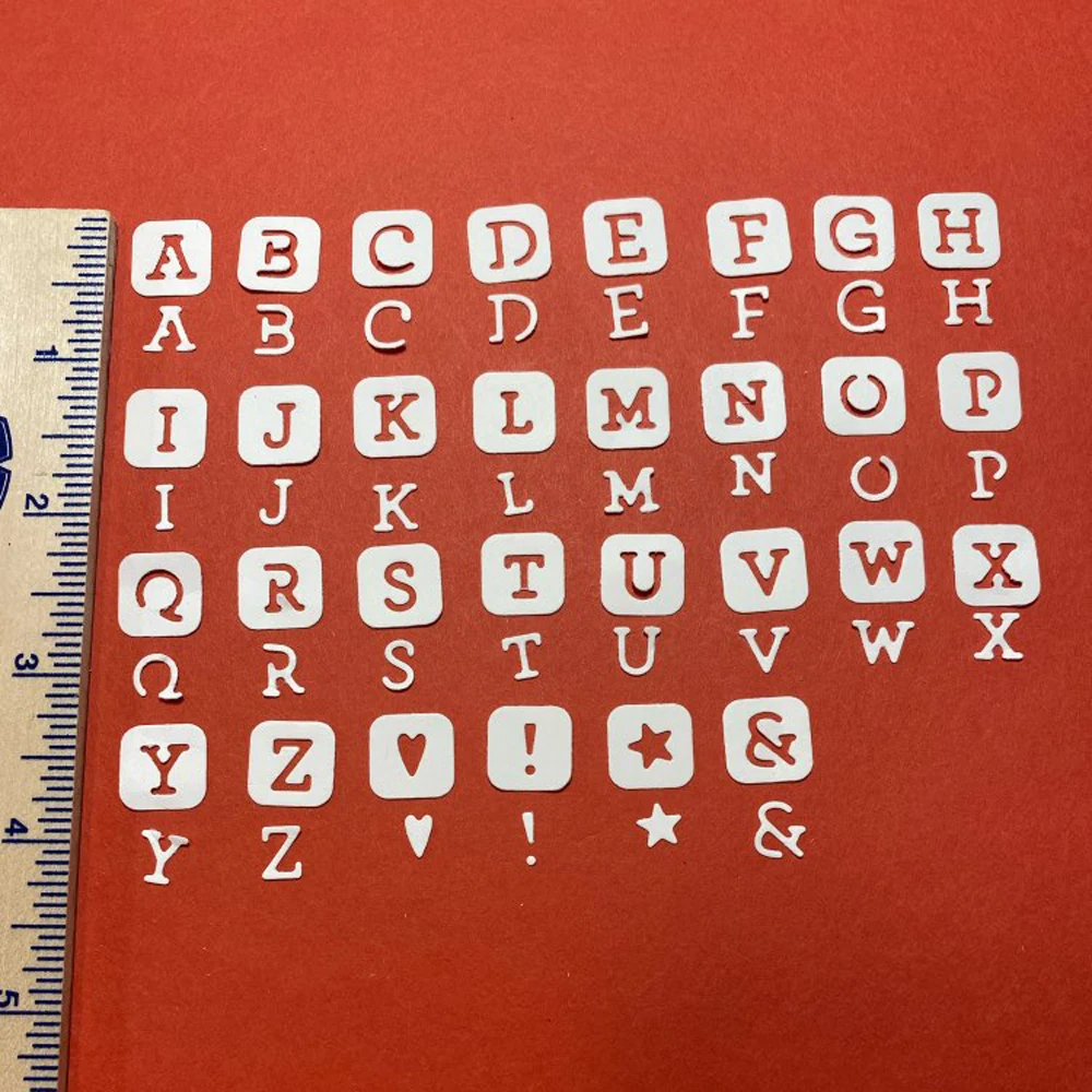 26 шт. меток алфавитные буквы металлические резные штампы Трафаретный