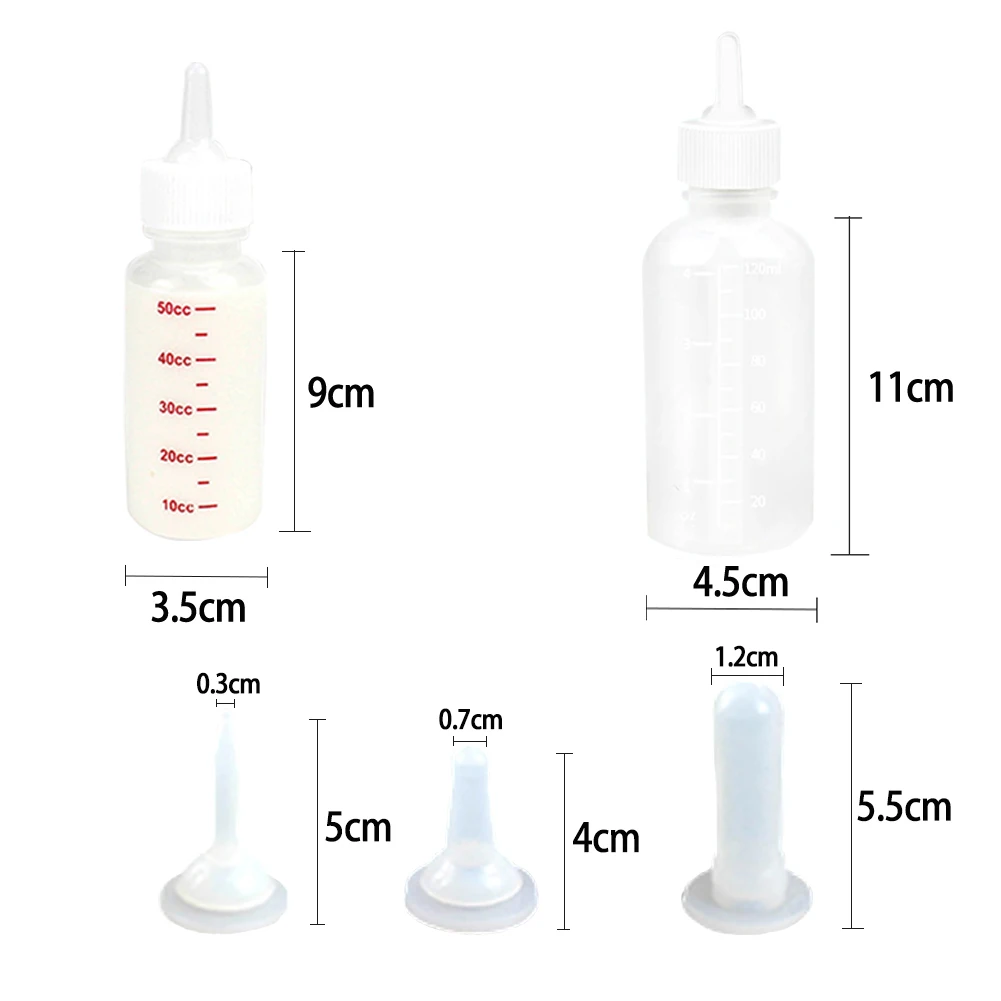 50/120 мл бутылочка для кормления щенка котенка новорожденных кошек и собак воды