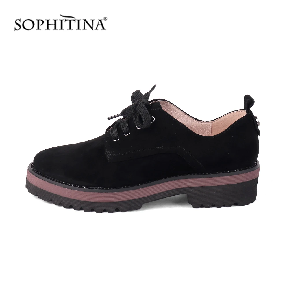 SOPHITINA/однотонные низкие Туфли без каблуков модная маленькая удобная