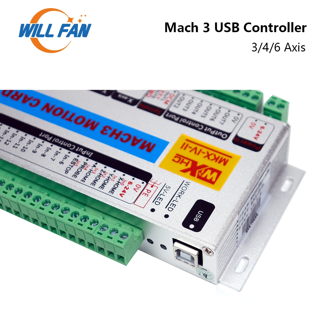 Will Fan XHC Ethernet Mach3 Board 3 4 6 Axis Motion Control Card 2MHz USB Port Support Windows 7 10 For CNC Router Machine | Инструменты